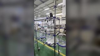 化学合成用の実験用ガラス反応器